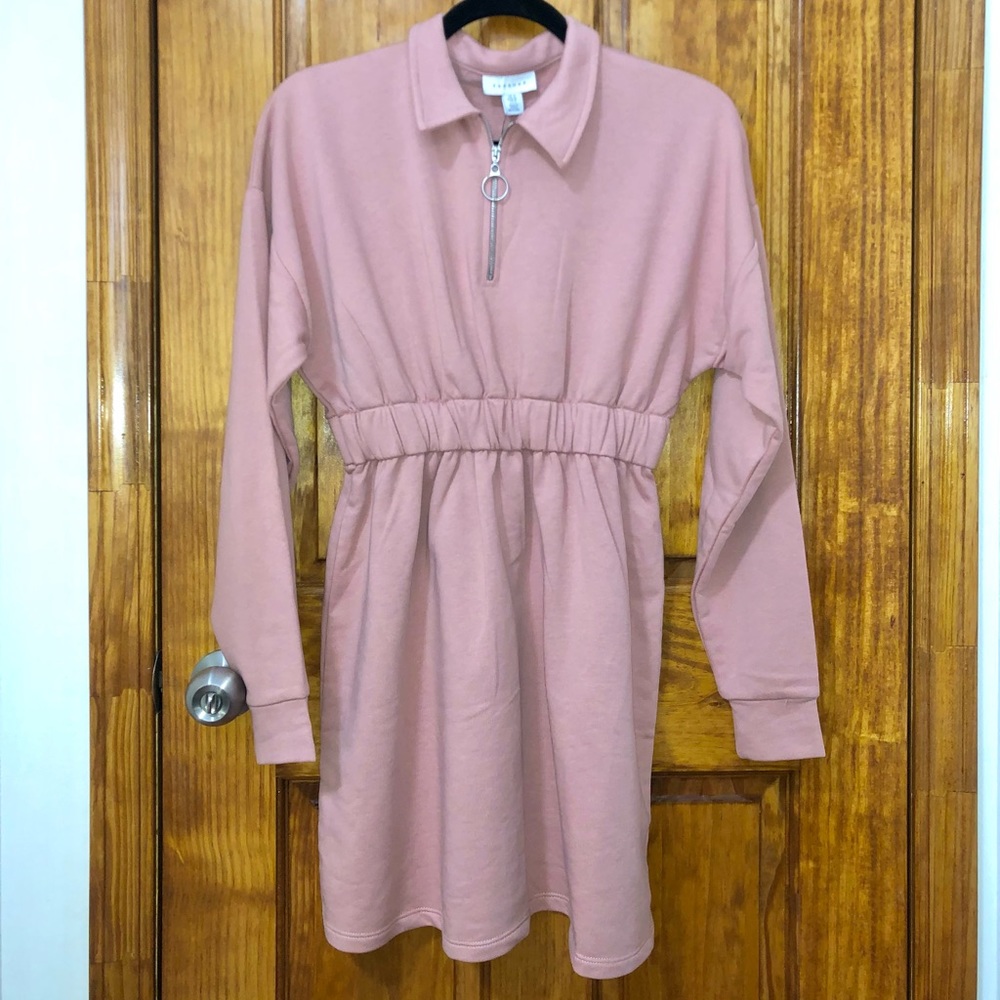 TOPSHOP Pink Sweater Dress (size 4)